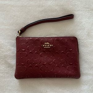 authentic coach wristlet wallet